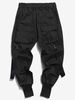 Pantalon Décontracté Cargo Multi-poches Vêtement Technique L Noir
