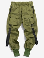 Pantalon Décontracté Cargo Multi-poches Vêtement Technique S Vert profond