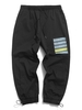 Pantalon Décontracté Court à Imprimé Graphique Texte Xl Noir