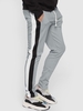 Pantalon Décontracté en Couleur Jointive à Cordon L Gris clair