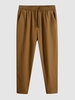 Pantalon Décontracté en Couleur Unie à Cordon Xl Café profond