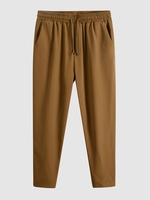 Pantalon Décontracté en Couleur Unie à Cordon Xl Café profond