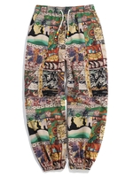 Pantalon Décontracté Peinture Jointive Imprimée M