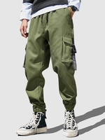 Pantalon Décontracté Technique Cargo Multi-poches Xs Vert armée