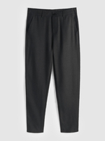 Pantalon de Bureau de Base en Couleur Unie L Noir