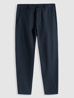 Pantalon de Bureau Fuselé à Rayure Verticale M Bleu profond