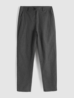 Pantalon de Bureau Fuselé avec Poches en Vichy L Gris