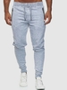 Pantalon de Jogger avec Poches Zippées L Gris clair