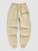 Pantalon de Jogger Graphique LOS ANGELES CALIFORNIA Thermique à Doublure en Laine L Café lumière
