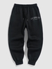 Pantalon de Jogger Graphique LOS ANGELES CALIFORNIA Thermique à Doublure en Laine L Noir
