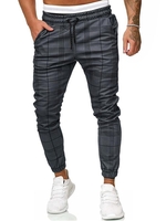 Pantalon de Jogging à Carreaux Imprimé à Cordon 2xl Gris foncé