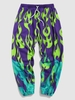Pantalon de Jogging à Imprimé Flamme 4xl Chartreuse