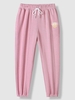 Pantalon de Jogging à Imprimé Lettre Graphique et Visage Pour Femme M Rose