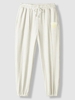 Pantalon de Jogging à Imprimé Lettre Graphique et Visage Pour Femme S Blanc