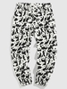 Pantalon de Jogging à Imprimé Panda à Cordon Xl Blanc