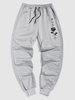 Pantalon de Jogging à Imprimé Rose Japonais 2xl Gris clair