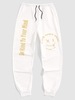 Pantalon de Jogging à Imprimé Slogan Mark Your Naughty Smile L Blanc