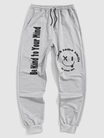Pantalon de Jogging à Imprimé Slogan Mark Your Naughty Smile M Gris clair