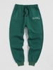 Pantalon de Jogging à Lettre ALASKA à Doublure en Laine L Vert