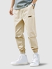 Pantalon de Jogging à Taille Elastique à Imprimé Lettre  S Blanc chaud