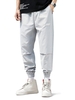 Pantalon de Jogging à Taille Elastique à Imprimé Lettre  S Gris clair