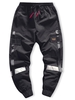Pantalon de Jogging Applique Jointif avec Poche à Rabat Latérale L Noir