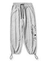Pantalon de Jogging avec Imprimé Animal Dessin Animé Amusant 4xl Gris clair