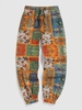 Pantalon de Jogging Baggy avec Cordon de Serrage Style Bohémien Streetwear M Orange