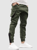 Pantalon de Jogging Cargo à Cordon M Vert profond