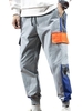 Pantalon de Jogging Cargo à Imprimé Lettre à Cordon Vêtement Technique Xs Gris clair