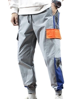 Pantalon de Jogging Cargo à Imprimé Lettre à Cordon Vêtement Technique Xs Gris clair