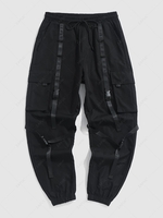 Pantalon de Jogging Cargo Bouclé à Cordon Vêtements Techniques S Noir