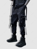 Pantalon de Jogging Cargo Bouclé Embelli de Poche à Cordon Vêtement Technique L Noir