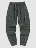 Pantalon de Jogging Cargo Technique à Cordon Xs Vert armée
