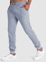 Pantalon de Jogging Côtelé à Cordon S Gris clair