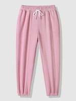 Pantalon de Jogging de Sport en Couleur Unie M Rose
