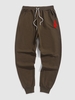Pantalon de Jogging de Sport Motif de Carte M Café profond