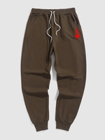 Pantalon de Jogging de Sport Motif de Carte M Café profond