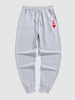 Pantalon de Jogging de Sport Motif de Carte M Gris clair