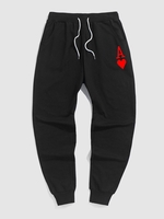Pantalon de Jogging de Sport Motif de Carte Xxl Noir