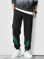 Pantalon de Jogging en Blocs de Couleurs avec Poche à Cordon Xs Noir