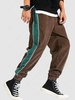 Pantalon de Jogging en Blocs de Couleurs en Velours Côtelé à Cordon Xl Café profond