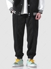 Pantalon de Jogging en Couleur Jointive à Cordon avec Poche Xl Noir