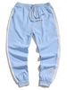 Pantalon de Jogging en Couleur Jointive à Taille Elastique S Bleu de ciel
