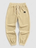 Pantalon de Jogging en Couleur Unie à Cordon en Velours Côtelé M Café lumière