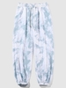Pantalon de Jogging Extensible à Imprimé Lettre Teinté M Vert clair