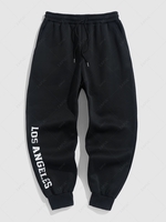 Pantalon de Jogging Ficelle en Molleton Ornée de S