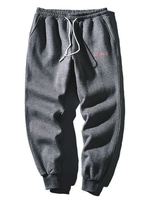 Pantalon de Jogging Lettre Brodée à Crodon S Gris foncé