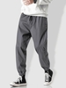 Pantalon de Jogging Lettre Patch Contrasté à Cordon Xl Gris