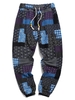 Pantalon de Jogging Long Imprimé Fleuri Jointif Xs Bleu profond